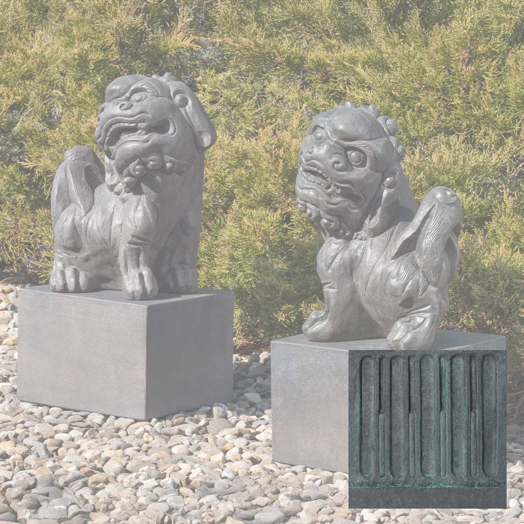 Campania Japanese Foo Dogs Set Garden Statue - OR-196 SET - Image 10