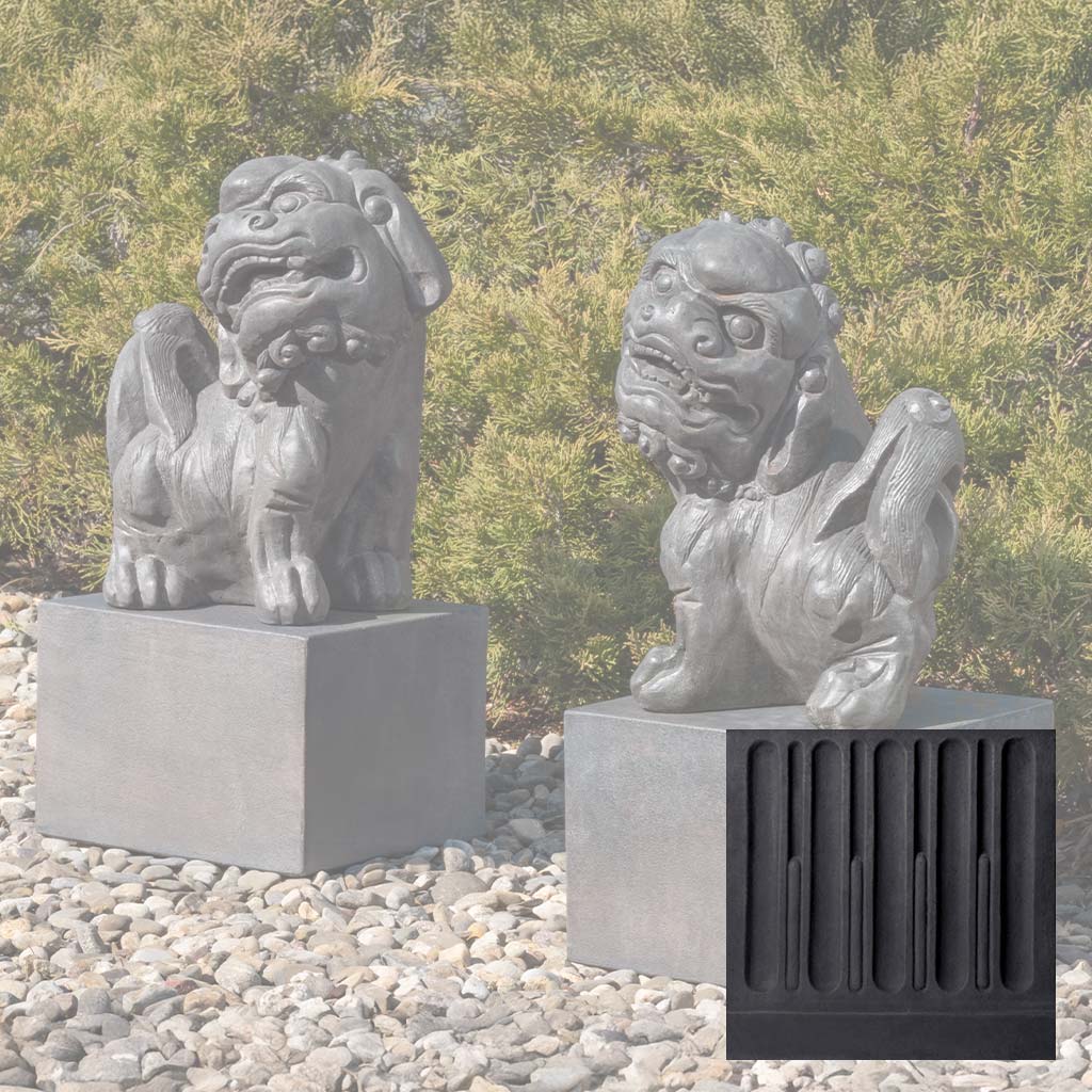 Campania Japanese Foo Dogs Set Garden Statue - OR-196 SET - Image 12