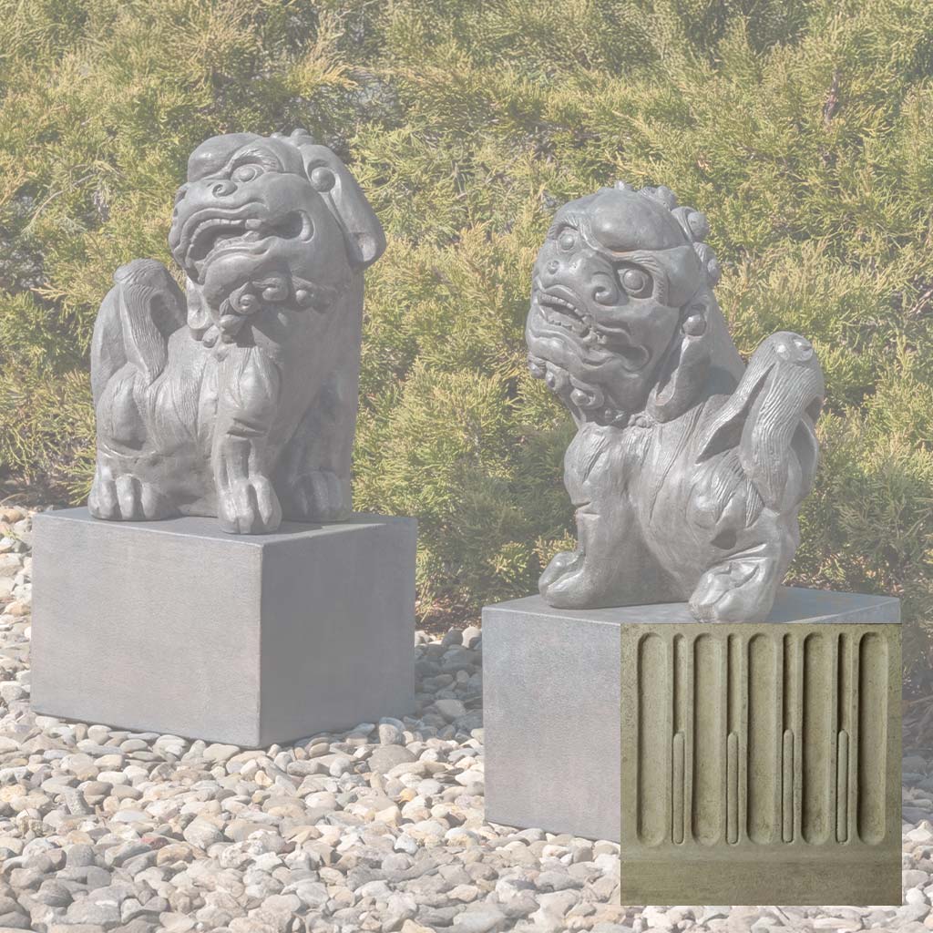Campania Japanese Foo Dogs Set Garden Statue - OR-196 SET - Image 16