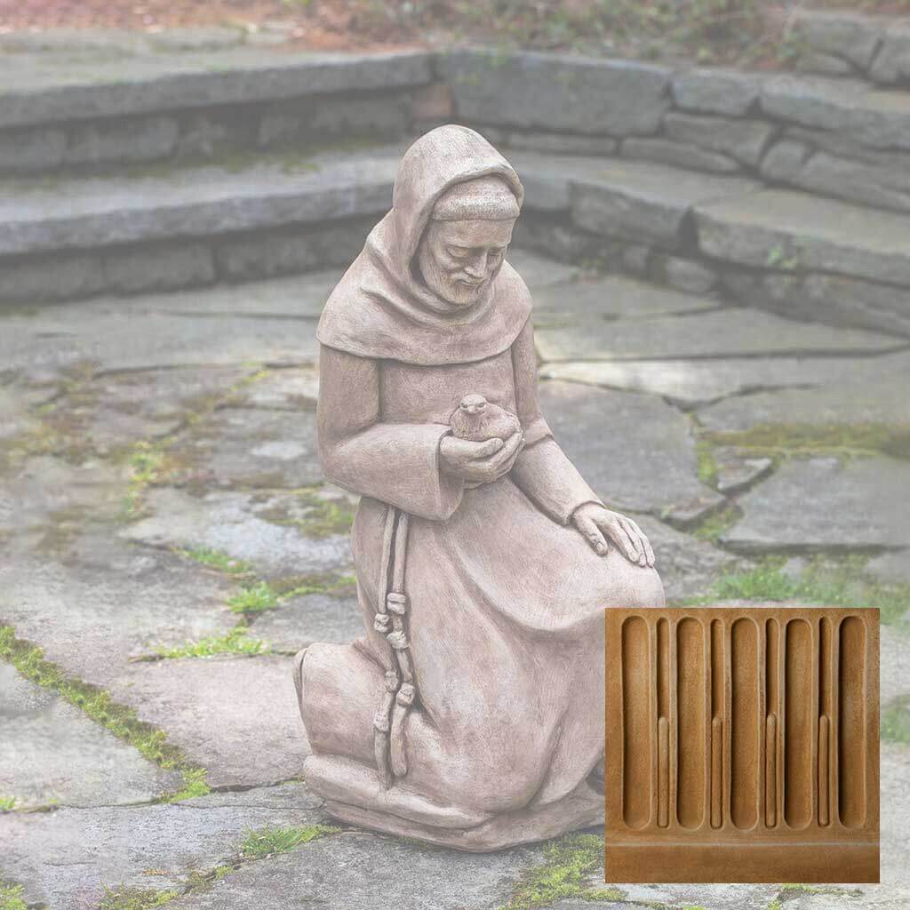 Campania Kneeling St. Francis w/ Bird Garden Statue - R-116 - Image 15