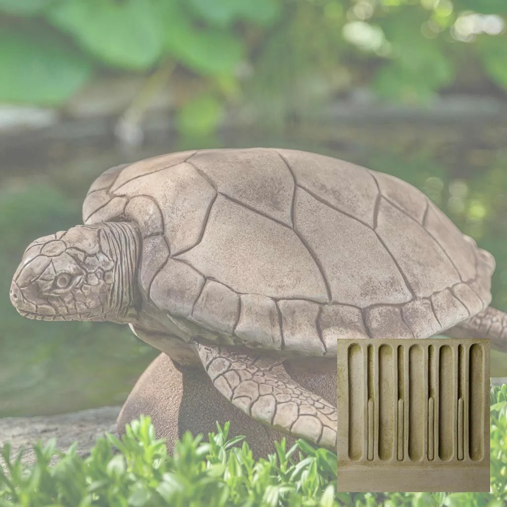 Campania Large Sea Turtle Garden Statue - A-614 - Image 5