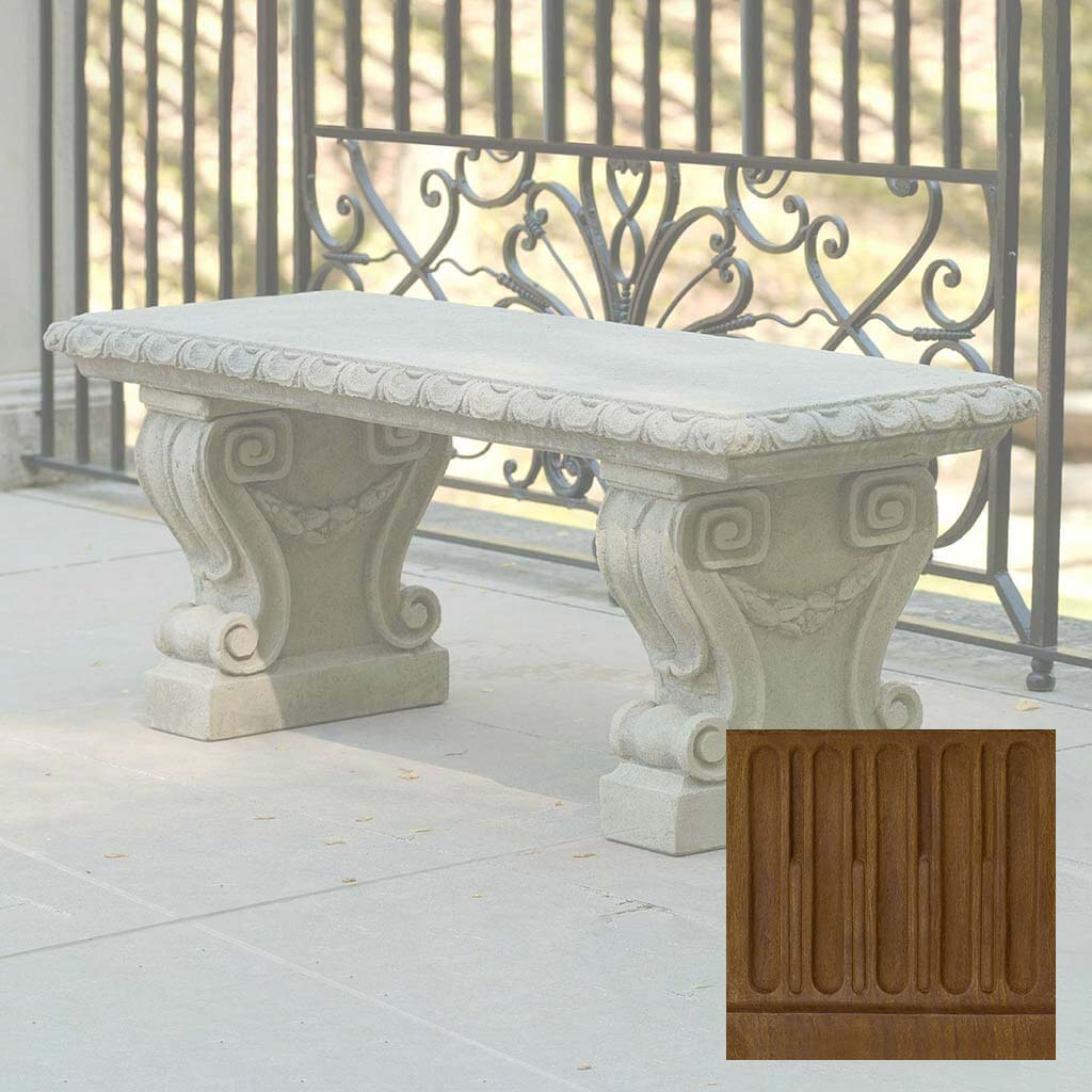 Campania Longwood Main Fountain Garden Bench - BE-33 - Image 13