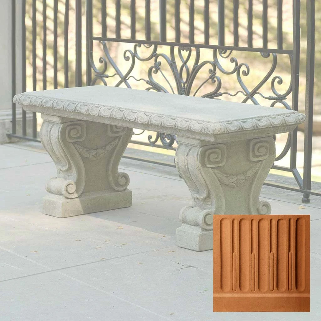Campania Longwood Main Fountain Garden Bench - BE-33 - Image 14