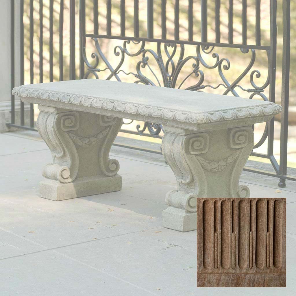 Campania Longwood Main Fountain Garden Bench - BE-33 - Image 2
