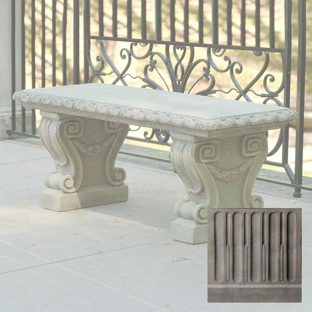 Campania Longwood Main Fountain Garden Bench - BE-33 - Image 6