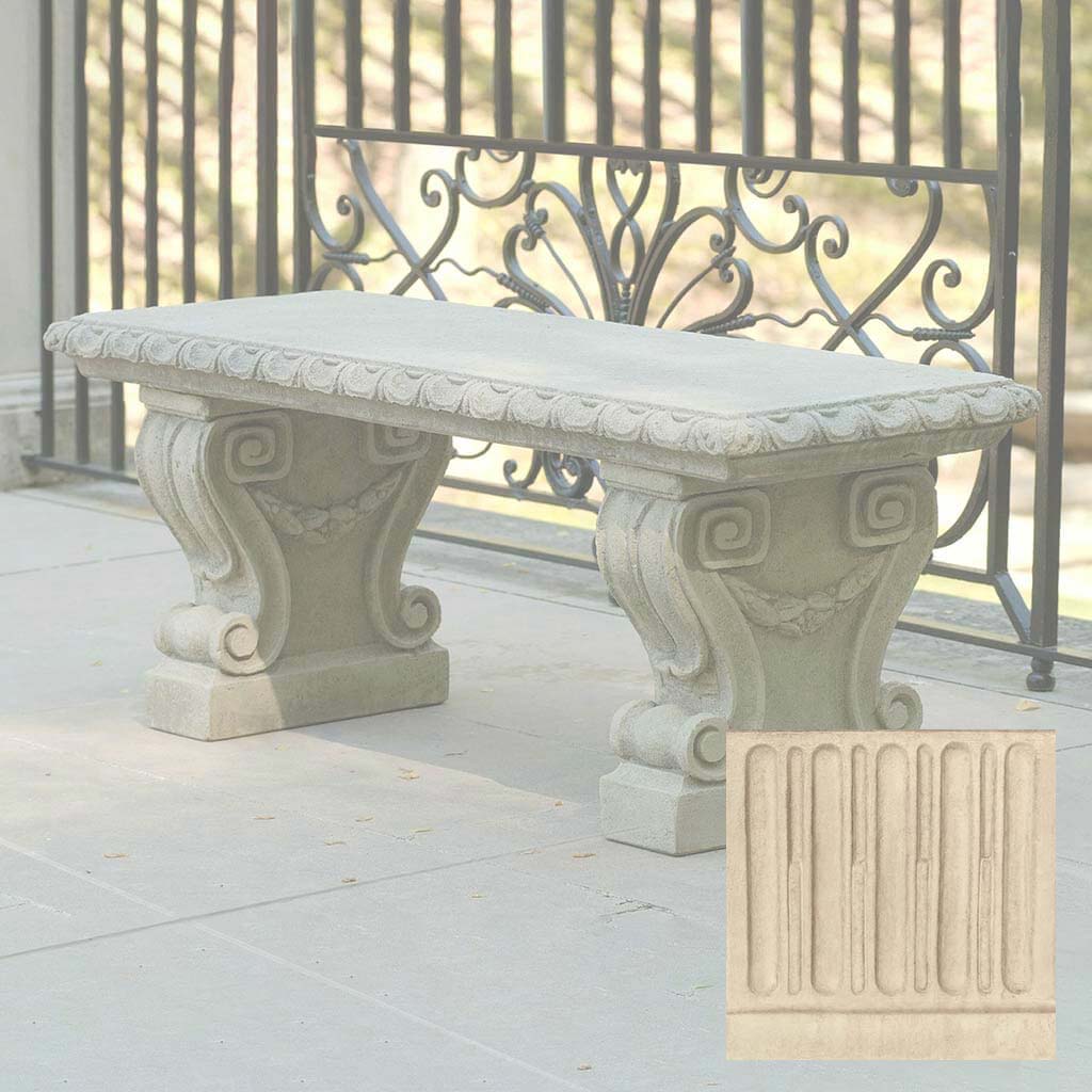Campania Longwood Main Fountain Garden Bench - BE-33 - Image 8