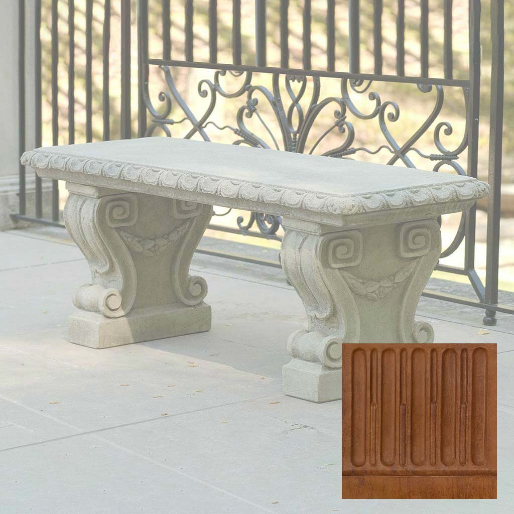 Campania Longwood Main Fountain Garden Bench - BE-33 - Image 9