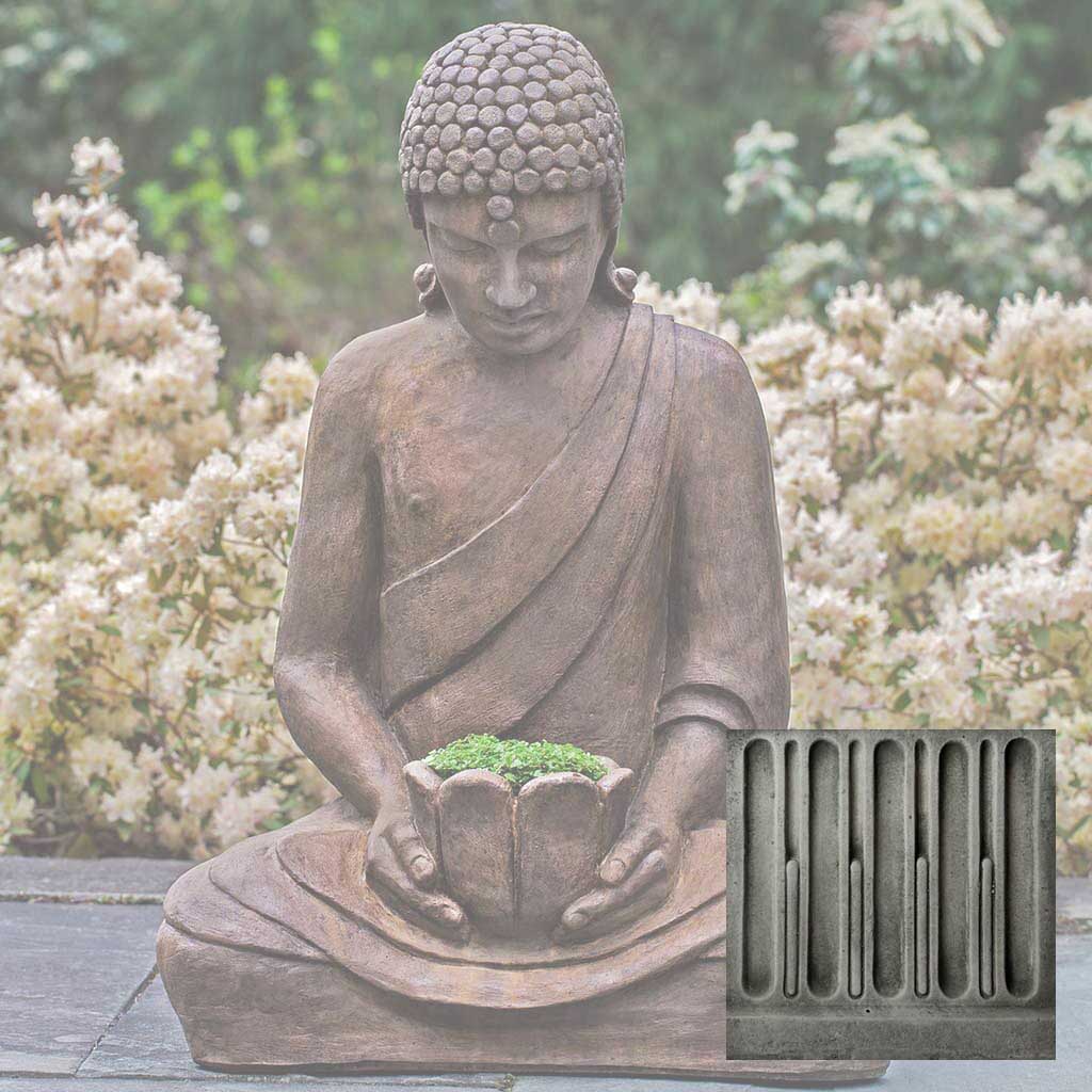 Campania Lotus Buddha Garden Statue - OR-155 - Image 3