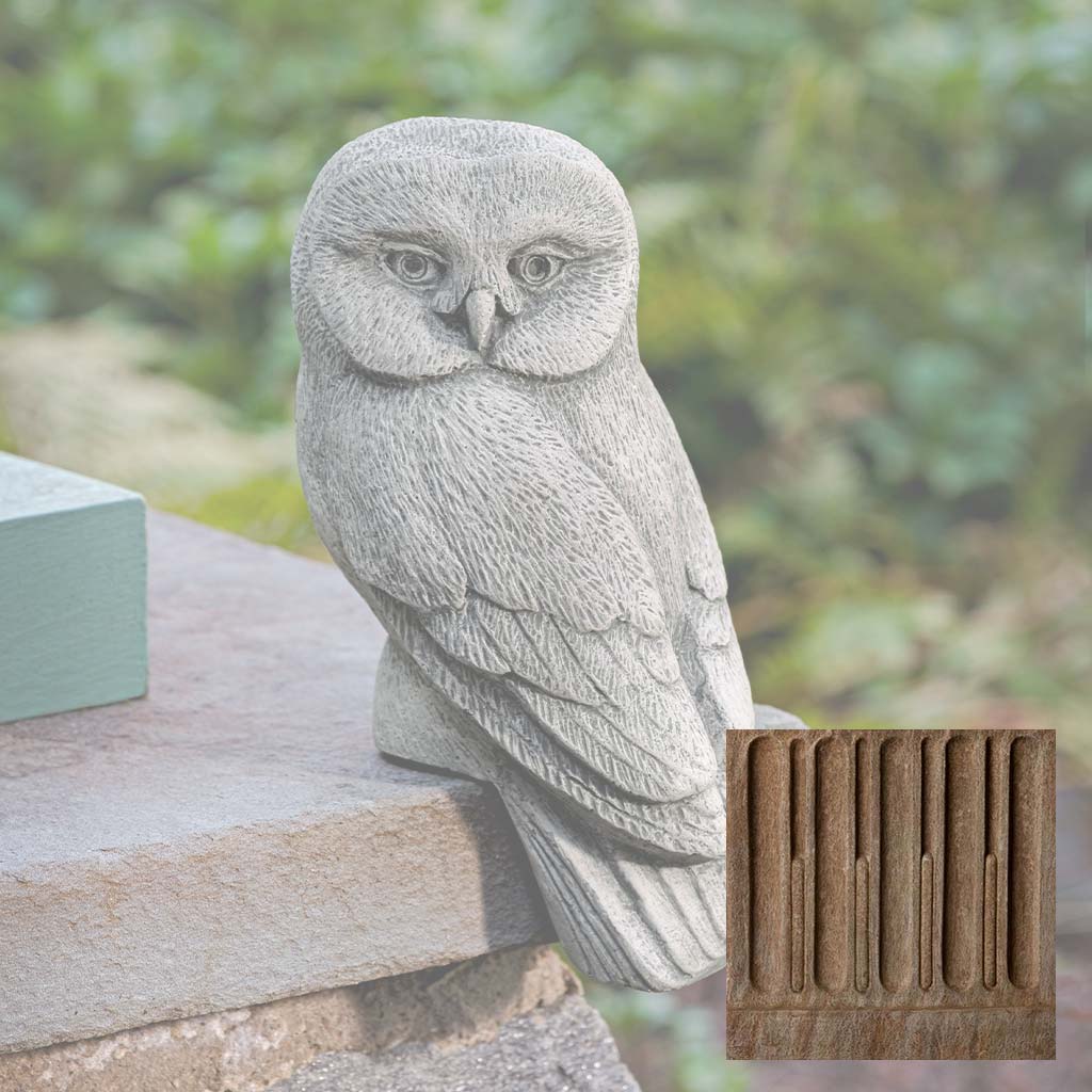 Campania Lunar Owl - Owl Only Garden Statue - A-667A - Image 2