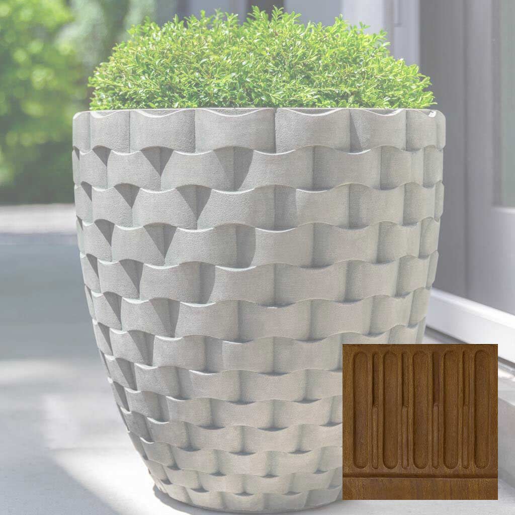 Campania M Weave Tall Round Planter - P-792 - Image 12