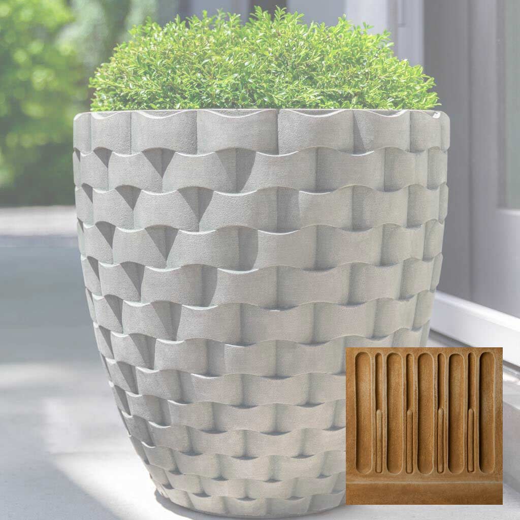 Campania M Weave Tall Round Planter - P-792 - Image 13