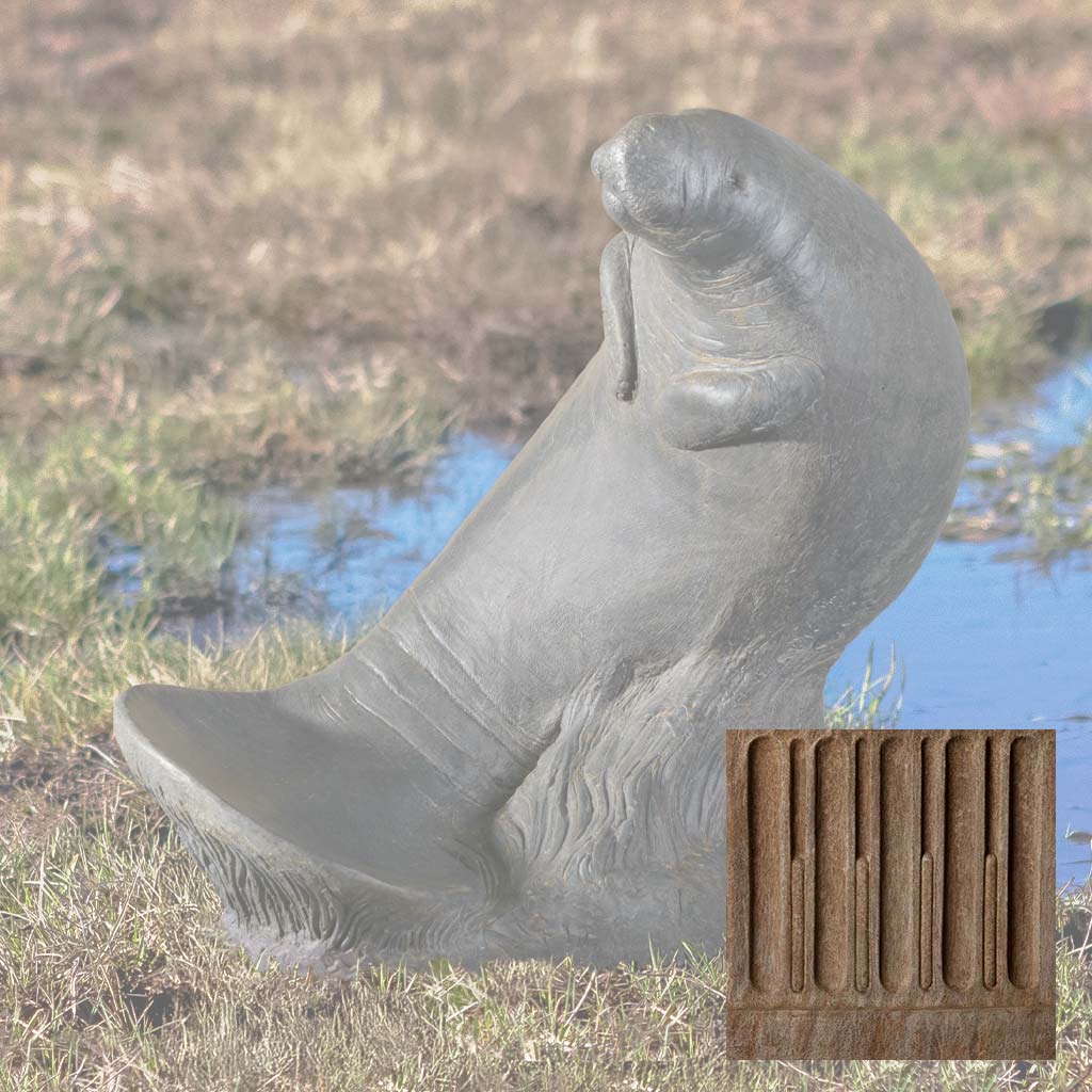 Campania Manatee Garden Statue - A-681 - Image 2