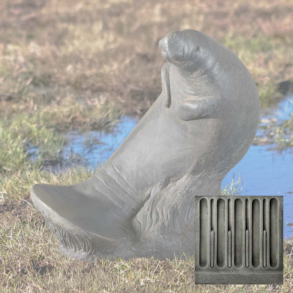 Campania Manatee Garden Statue - A-681 - Image 3