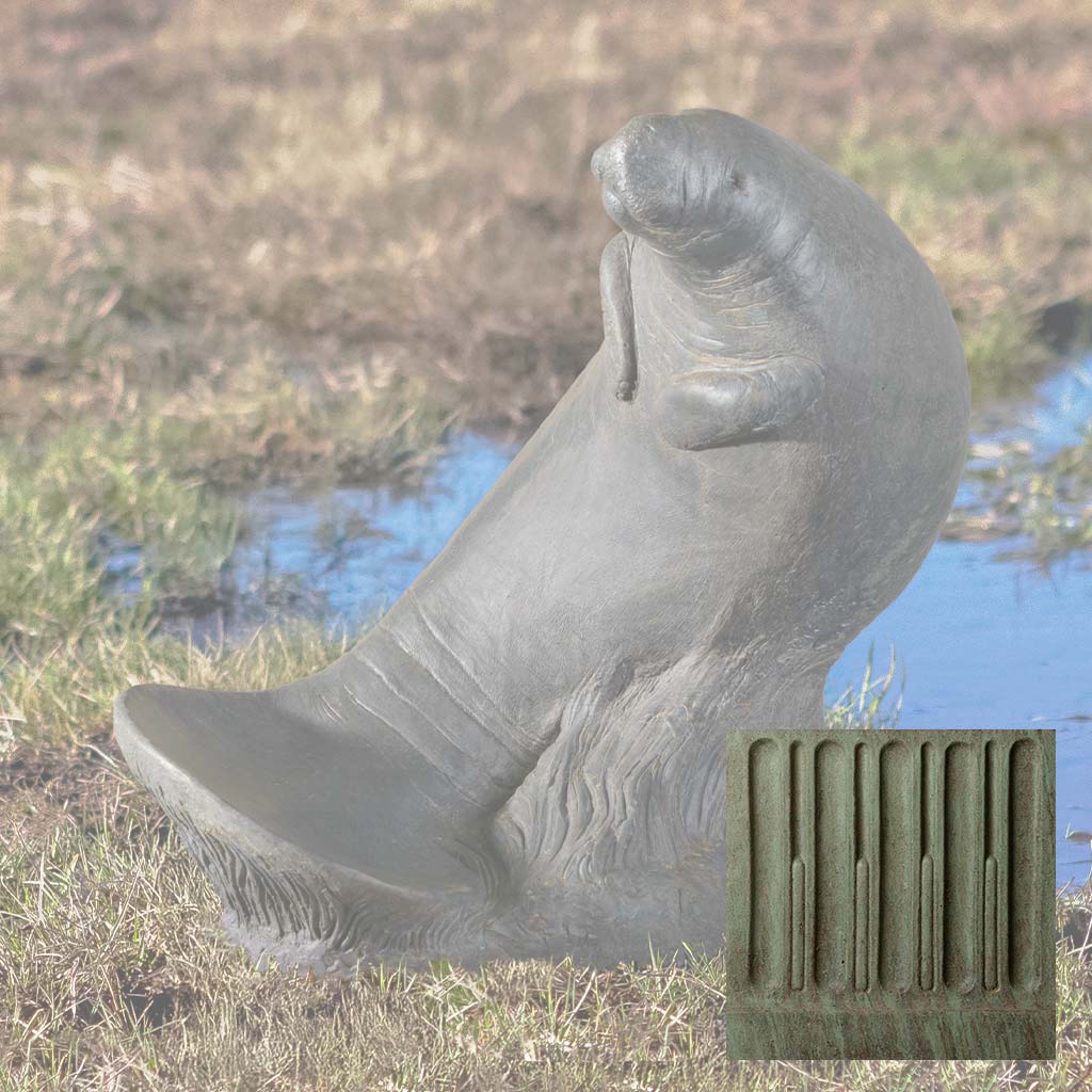 Campania Manatee Garden Statue - A-681 - Image 5