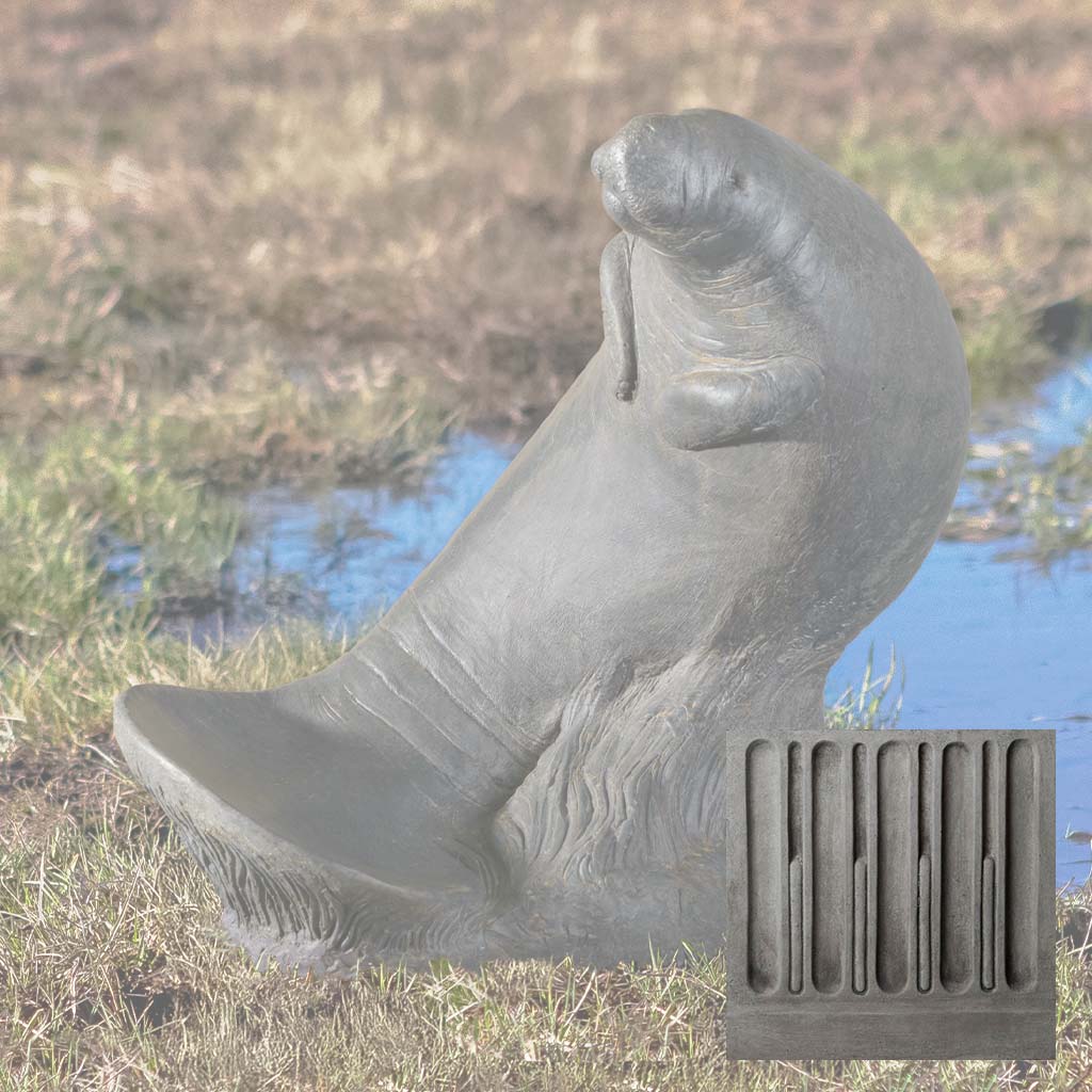 Campania Manatee Garden Statue - A-681 - Image 9