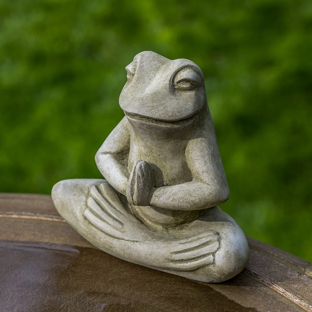 Campania Meditation Frog Garden Statue - A-649