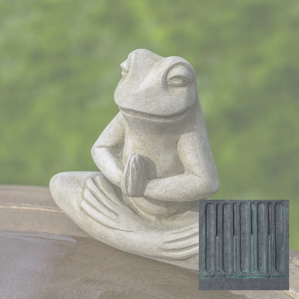Campania Meditation Frog Garden Statue - A-649 - Image 10