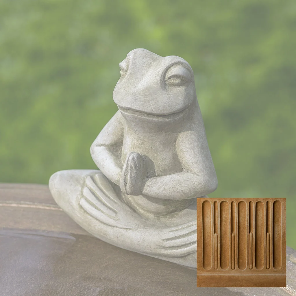 Campania Meditation Frog Garden Statue - A-649 - Image 15