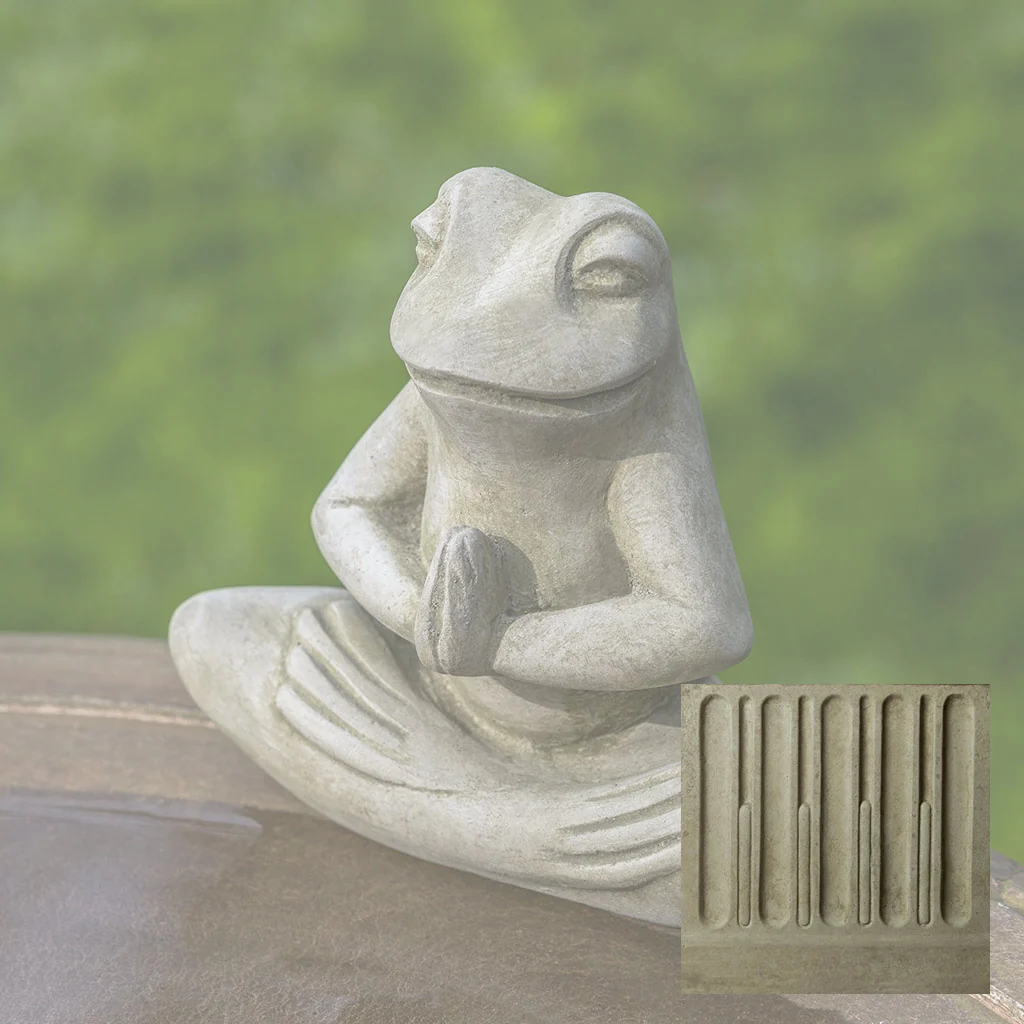 Campania Meditation Frog Garden Statue - A-649 - Image 16