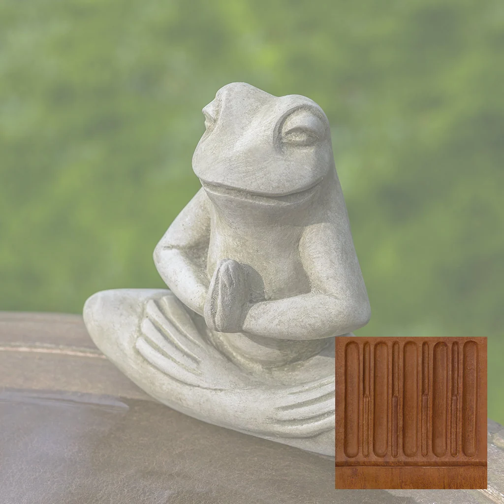 Campania Meditation Frog Garden Statue - A-649 - Image 8