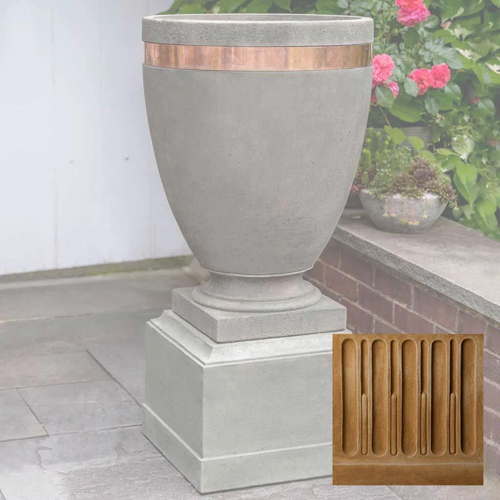 Campania Moderne Tall Planter w/ Rustic 12 Pedestal - PPD-782B - Image 13