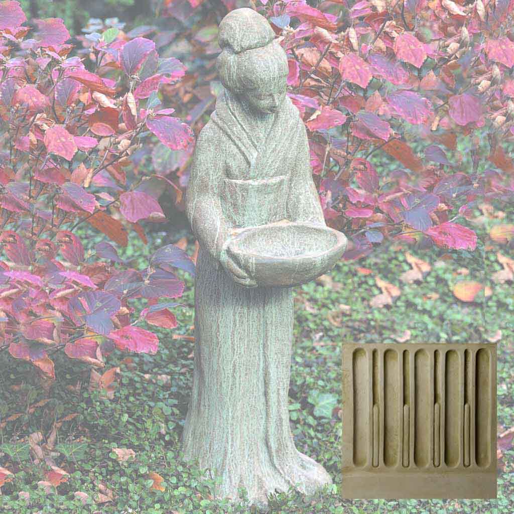 Campania Oriental Maiden w/Bowl Garden Statue - OR-31 - Image 5