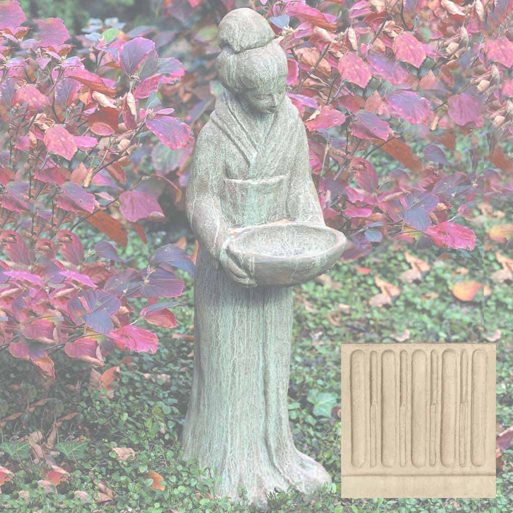 Campania Oriental Maiden w/Bowl Garden Statue - OR-31 - Image 6