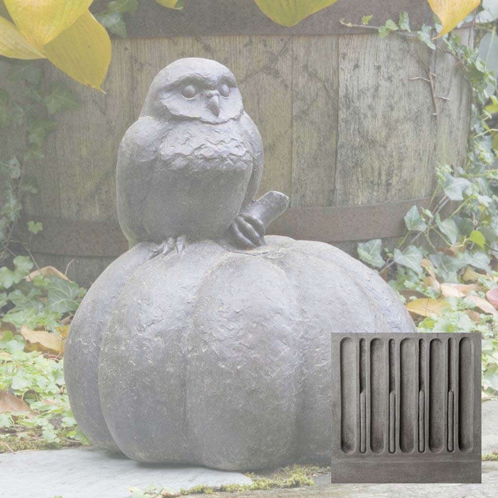 Campania Owl on Pumpkin Garden Statue - A-361 - Image 10