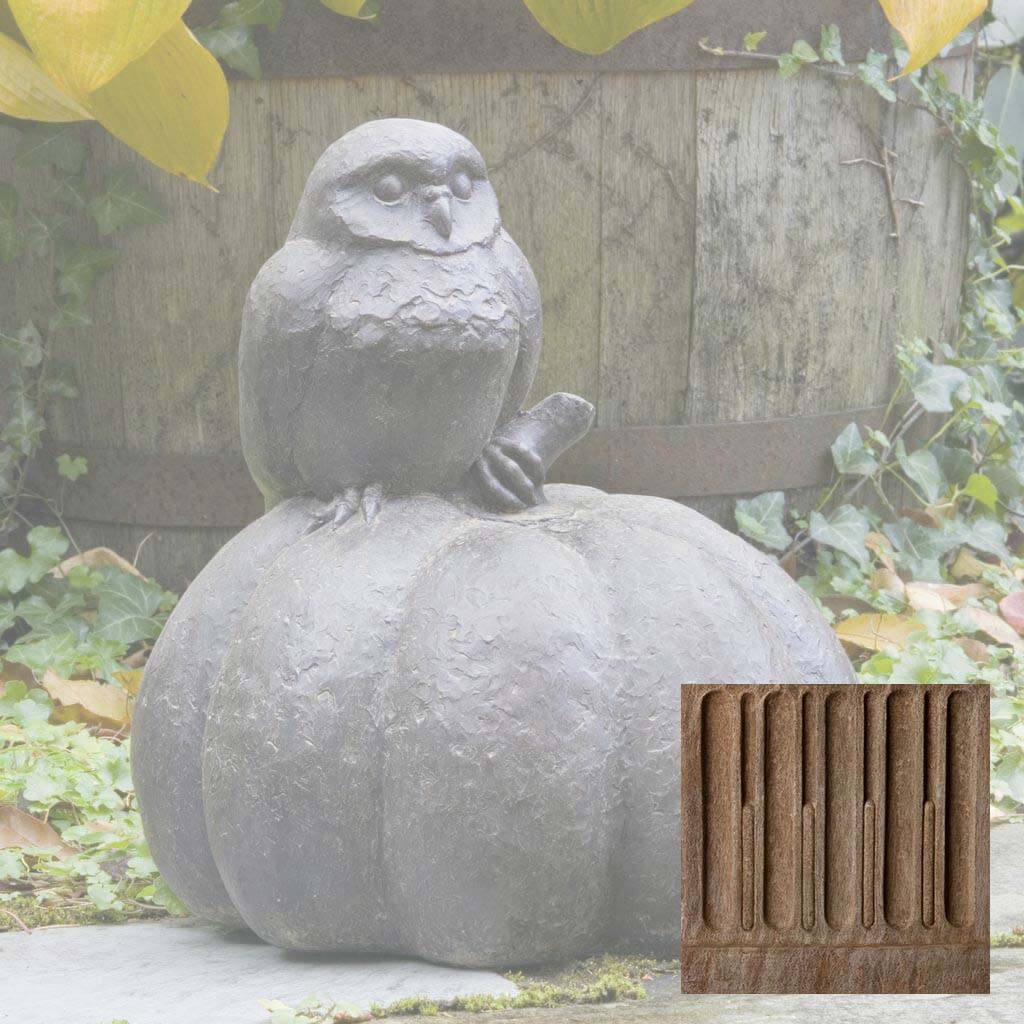 Campania Owl on Pumpkin Garden Statue - A-361 - Image 2
