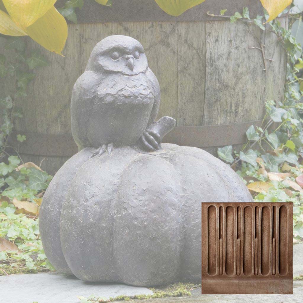 Campania Owl on Pumpkin Garden Statue - A-361 - Image 4