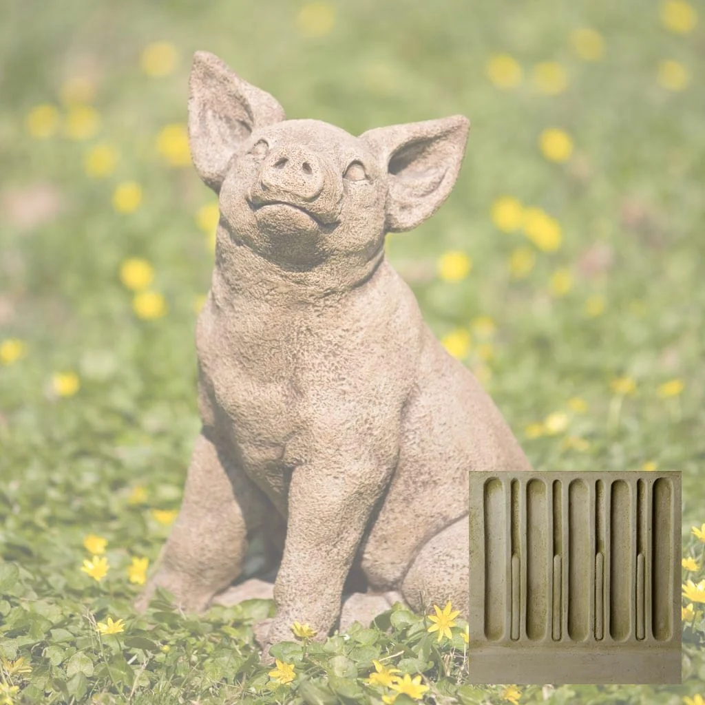 Campania Perky Pig Garden Statue - A-319 - Image 6