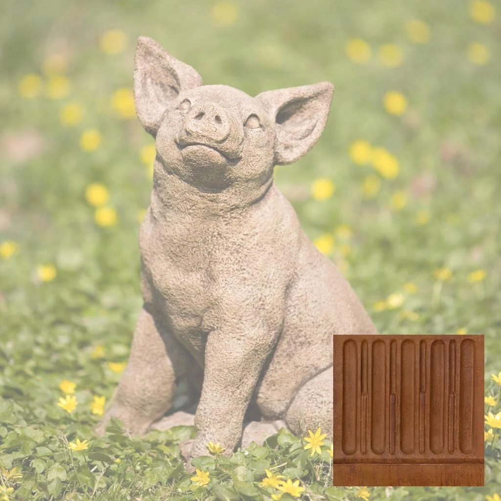 Campania Perky Pig Garden Statue - A-319 - Image 8