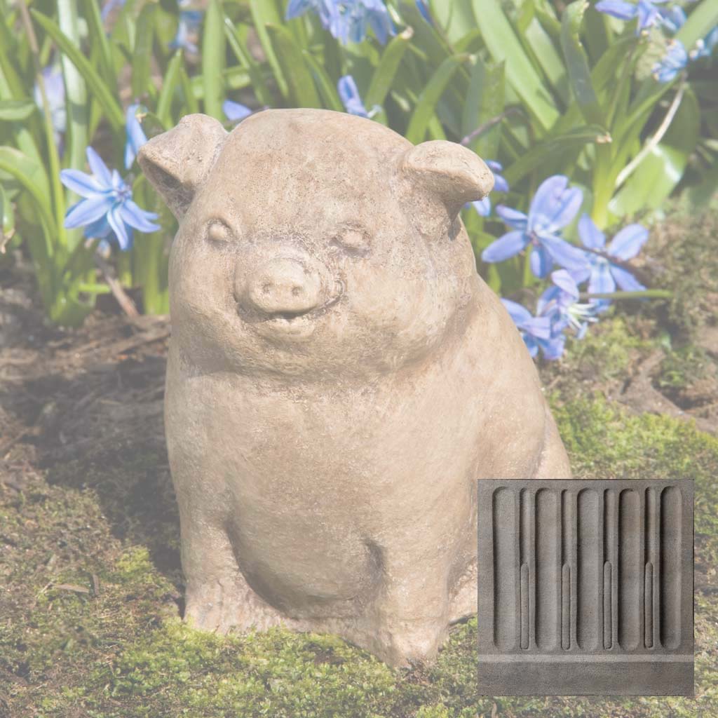 Campania Piglet Garden Statue - A-099 - Image 5