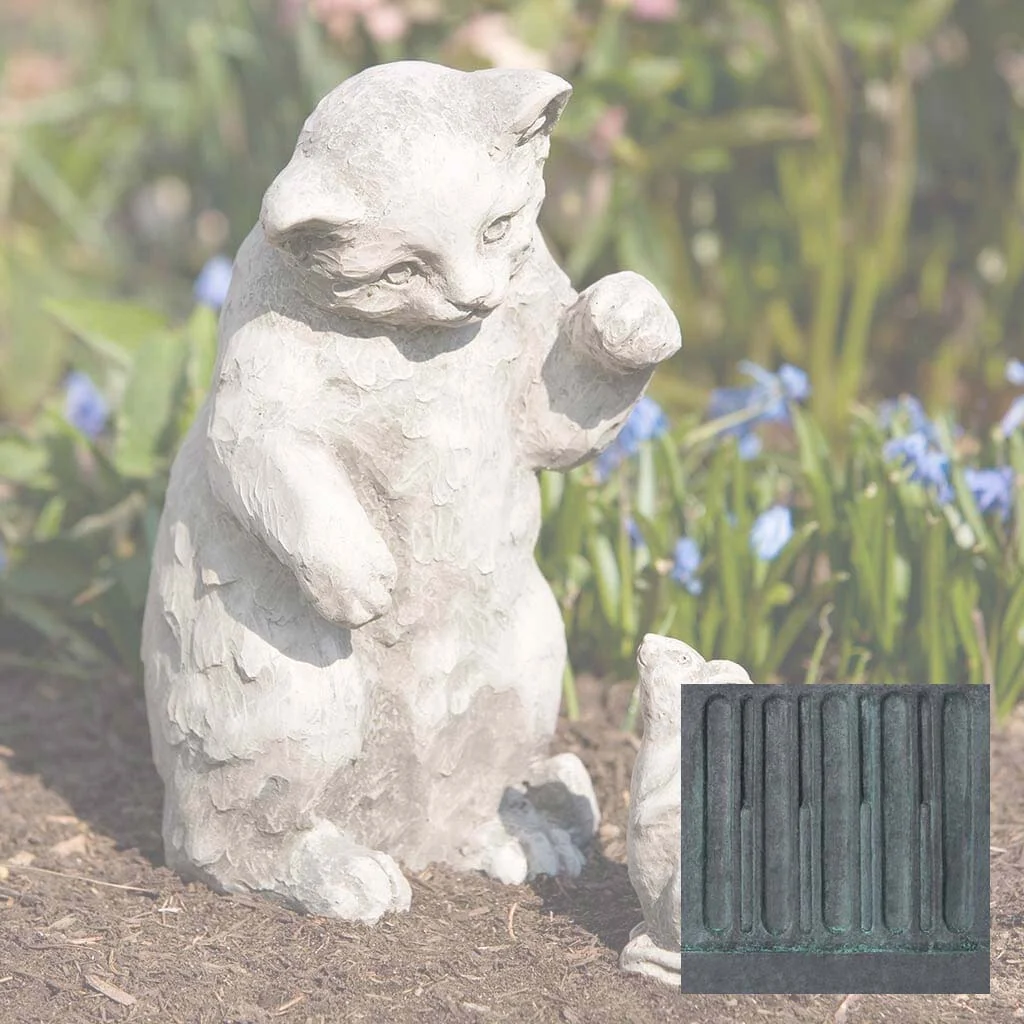 Campania Playful Kitten Garden Statue - A-330 - Image 10