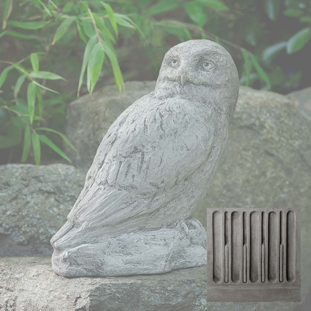 Campania Polar Owl Garden Statue - A-679 - Image 9