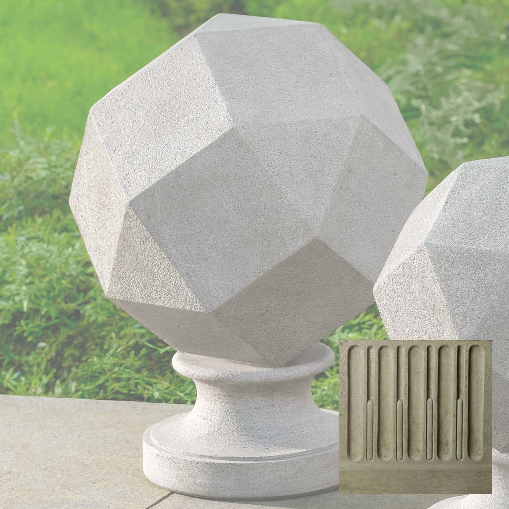 Campania Polyhedron Finial, Large Garden Statue - S-543 - Image 14