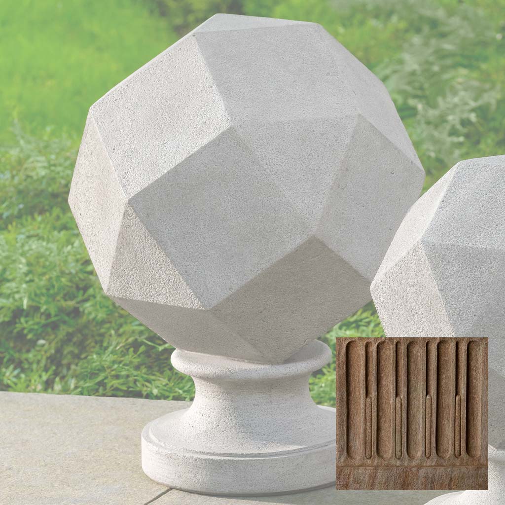 Campania Polyhedron Finial, Large Garden Statue - S-543 - Image 2