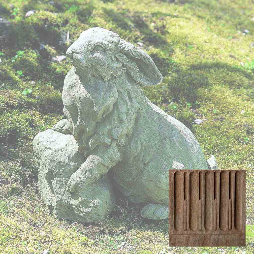Campania Rabbit on a Rock Garden Statue - A-259 - Image 2