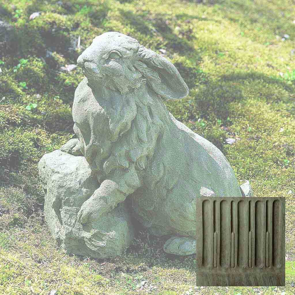 Campania Rabbit on a Rock Garden Statue - A-259 - Image 5