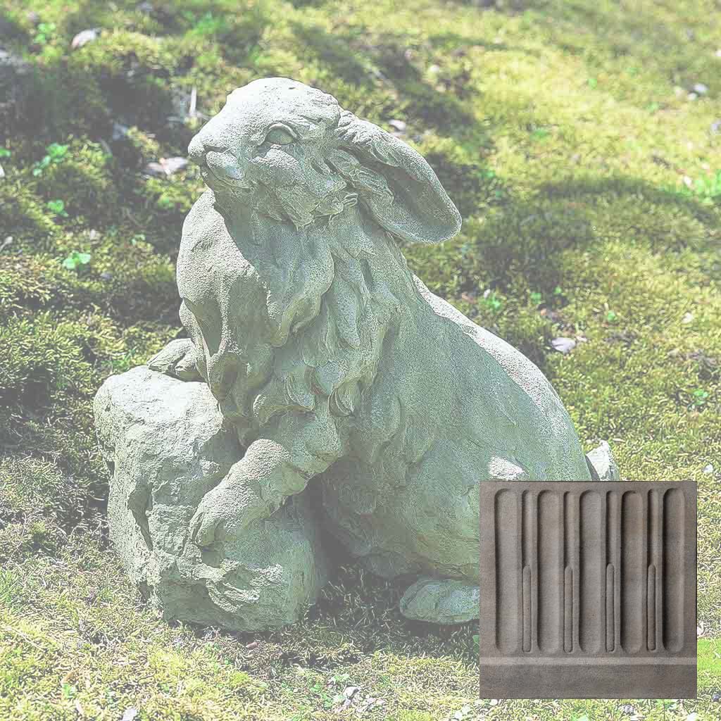 Campania Rabbit on a Rock Garden Statue - A-259 - Image 6