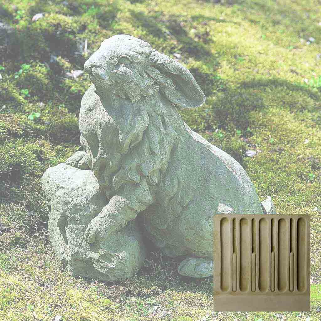 Campania Rabbit on a Rock Garden Statue - A-259 - Image 7