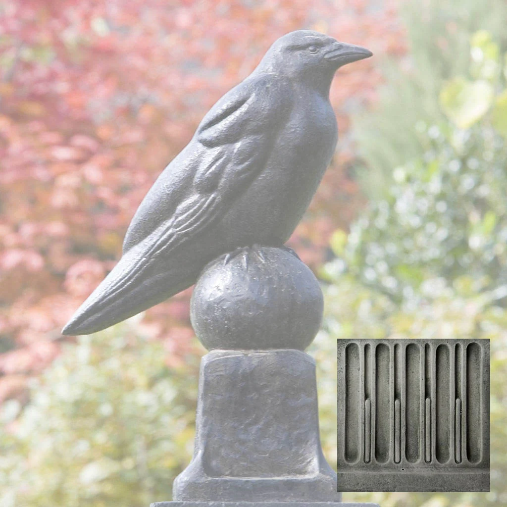 Campania Raven Garden Statue - A-360 - Image 3