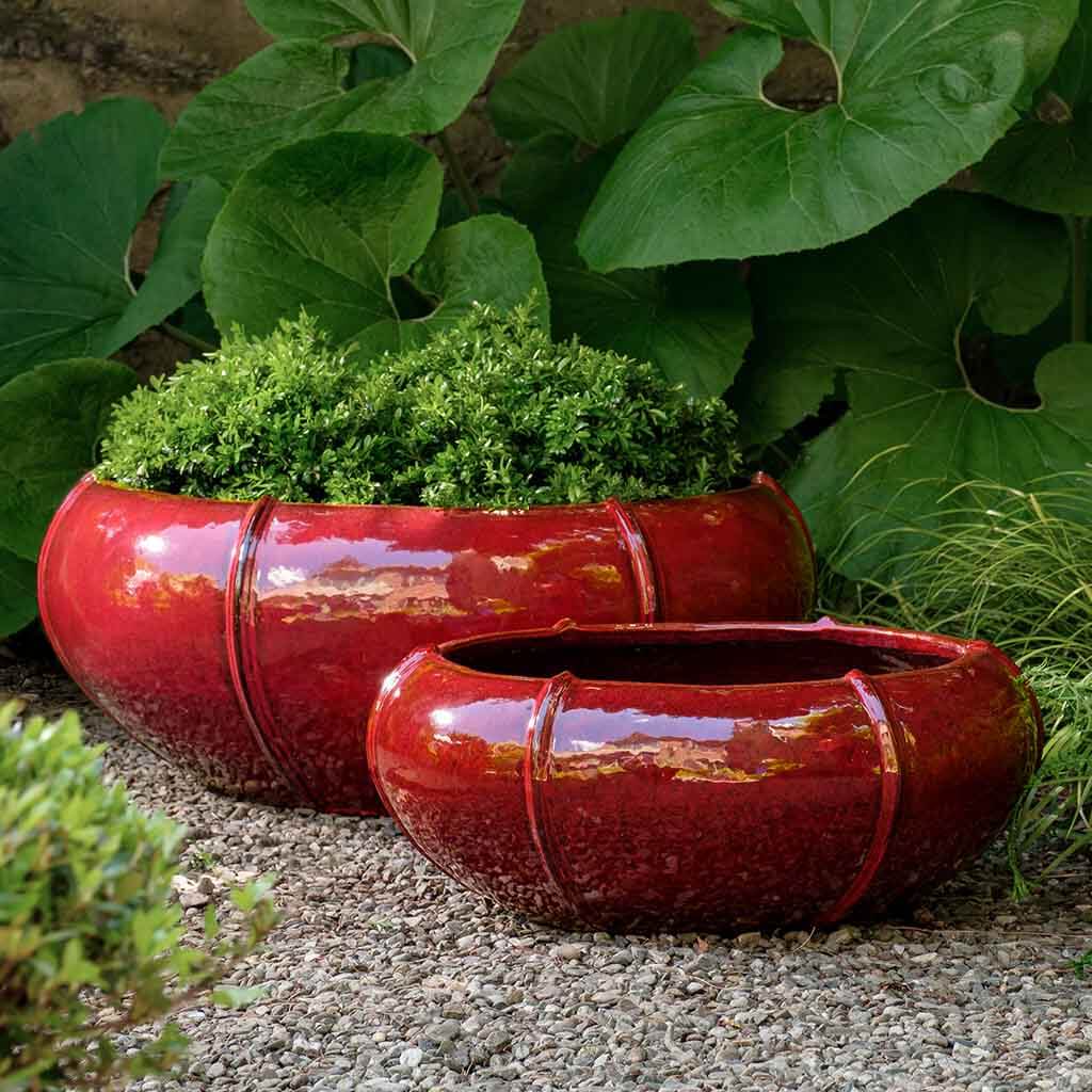 Campania Rib Vault Planter, Low, Set of 2 - 8849-13702 - Image 2