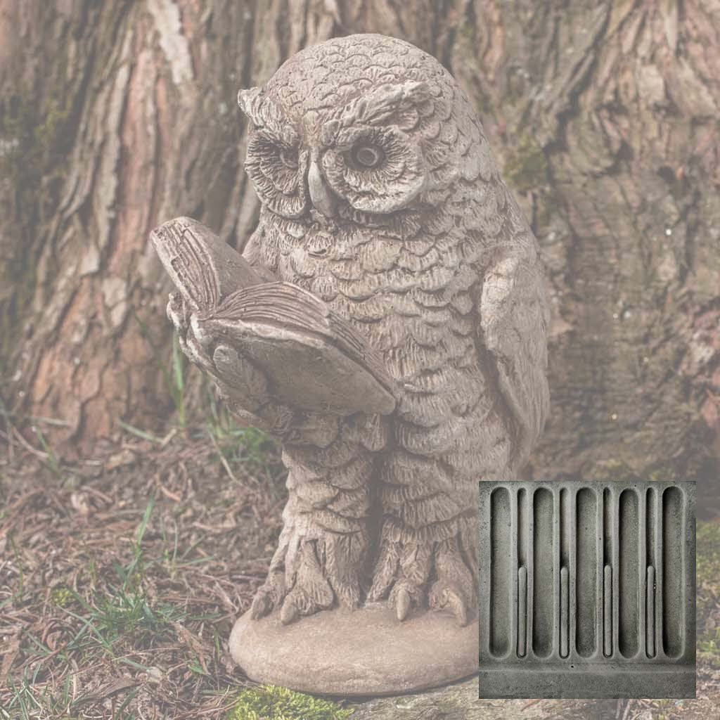 Campania Scholarly Owl Garden Statue - A-520 - Image 3
