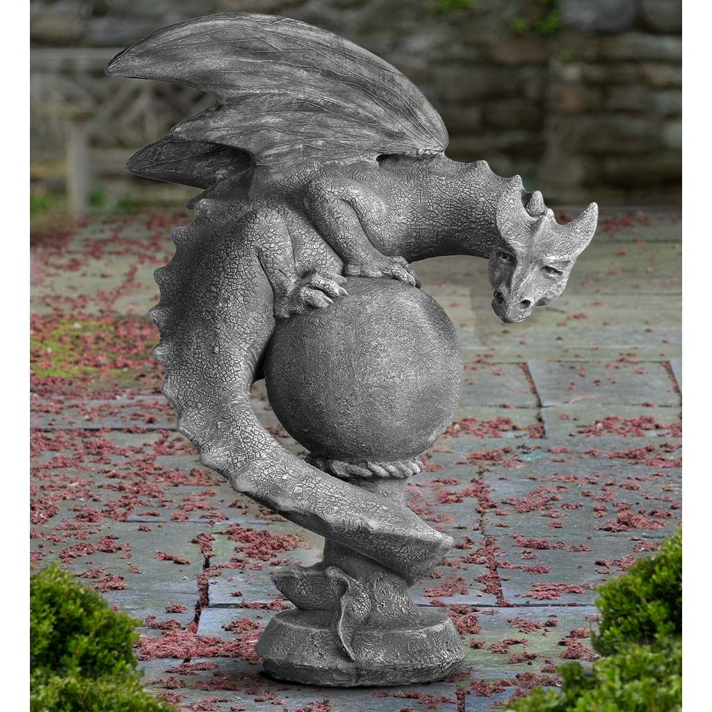Campania Sentry Dragon Garden Statue - S-538 - Image 2