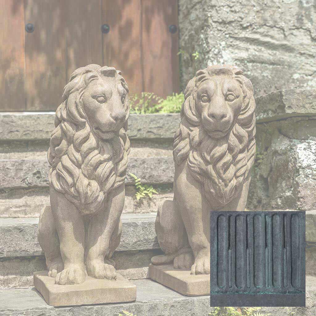 Campania Sentry Lion Garden Statue - A-651 SET - Image 11