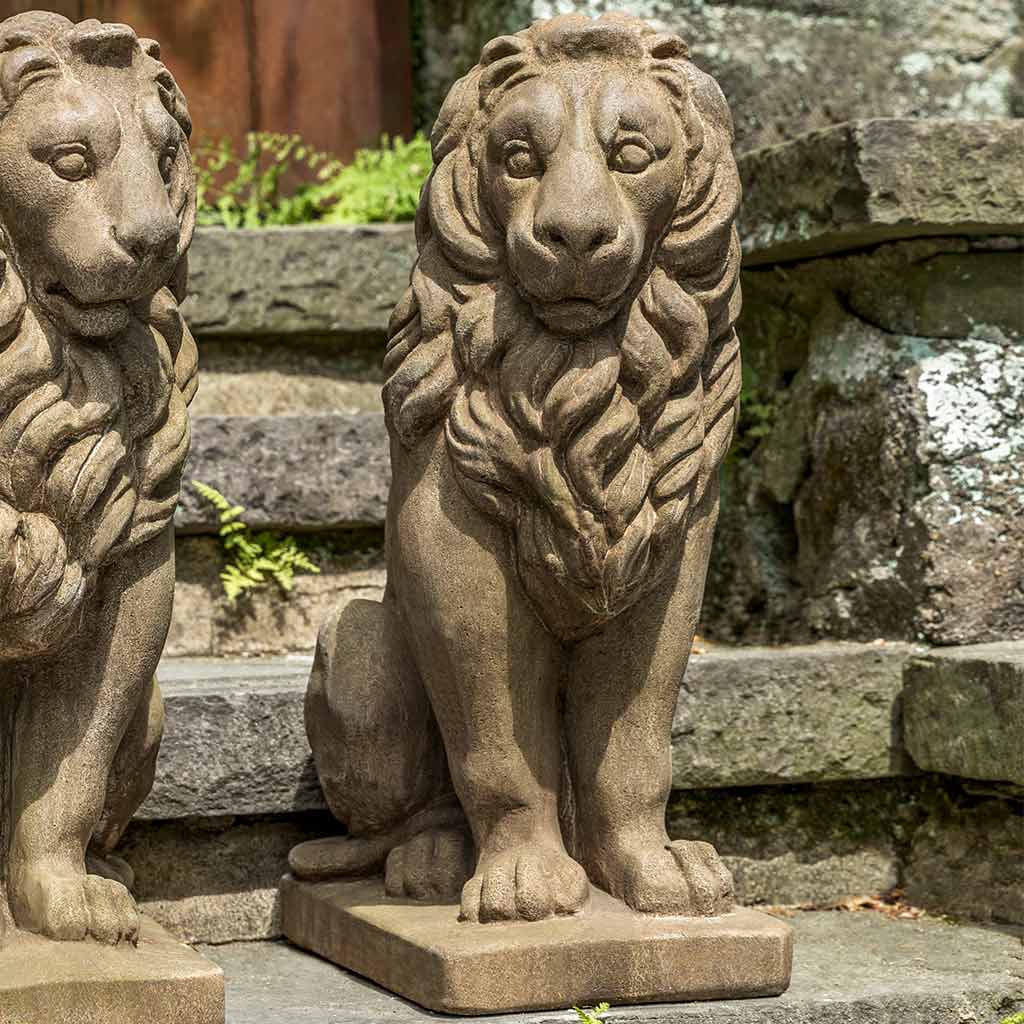 Campania Sentry Lion Garden Statue - A-651 SET - Image 3