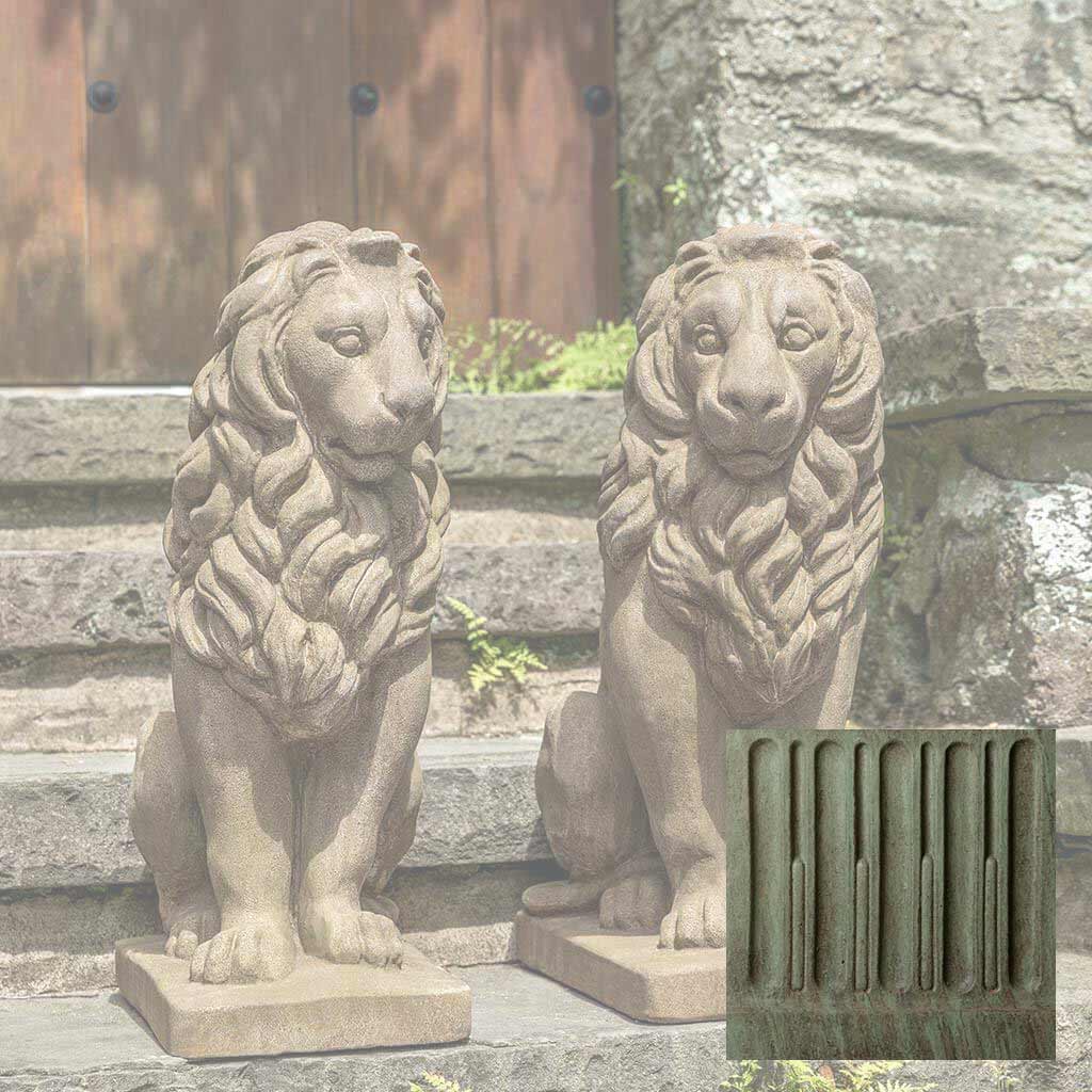 Campania Sentry Lion Garden Statue - A-651 SET - Image 6