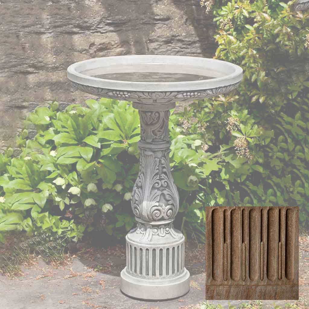 Campania Smithsonian Cottage Garden Birdbath - B-155 - Image 2