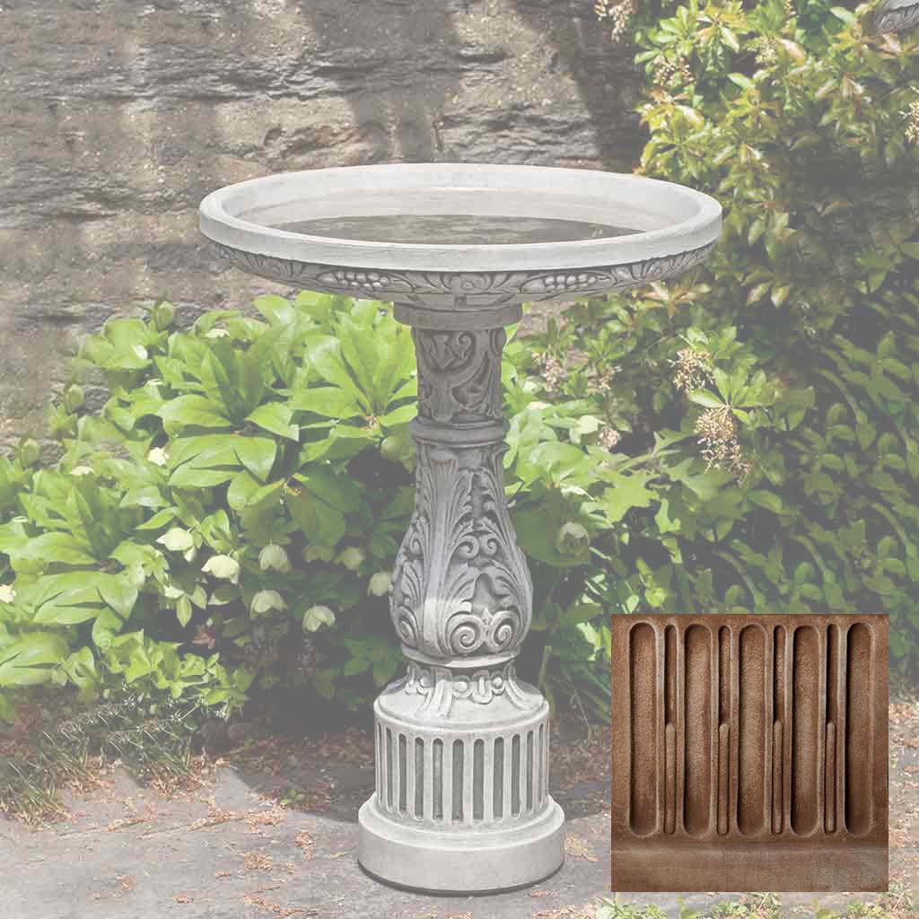 Campania Smithsonian Cottage Garden Birdbath - B-155 - Image 3